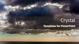  Presentation with pacific island - Cool new PPT theme with magnificent-thunderclouds-over-the-pacific backdrop and a tawny brown colored foreground