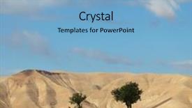  Presentation with desert - Beautiful PPT theme featuring magnificent transparent day in judean desert easy shades from clouds on soft hills backdrop and a light blue colored foreground
