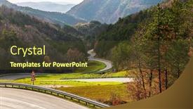  Presentation with december - PPT layouts consisting of magnificent-umbria-in-december-winding background and a tawny brown colored foreground