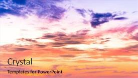  Presentation with fiery - PPT theme featuring magnificent view fiery backdrop background and a coral colored foreground