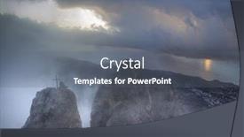  Presentation with ukraine - Presentation theme having ai-petri mountain crimea background and a gray colored foreground