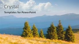  Presentation with green earth - Slides consisting of magnificent-view-of-green-mountains background and a light blue colored foreground