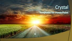  Presentation with asphalt road animtion - Slides consisting of magnificent view of the asphalt background and a tawny brown colored foreground