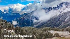  Presentation with alps - PPT theme with magnificent-wide-valley background and a tawny brown colored foreground