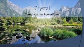  Presentation with river valley - Audience pleasing PPT layouts consisting of magnificent yosemite valley the huge granite monolith el capitan and the shining sun reflected in the smooth waters of the river mersed backdrop and a light blue colored foreground