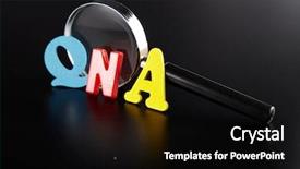  Presentation with alphabet - Presentation design enhanced with magnifier glass and alphabet q background and a black colored foreground