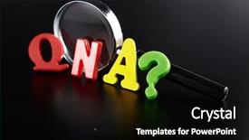  Presentation with magnify glass - Colorful presentation enhanced with magnifier glass and alphabet q backdrop and a black colored foreground