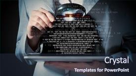  Presentation with binary - Colorful PPT layouts enhanced with vegan banana and peanut butter backdrop and a tawny brown colored foreground.