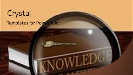  Presentation with knowledge - Slide deck enhanced with key bible - magnify knowledge background and a yellow colored foreground