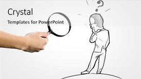  Presentation with magnifying glass - Cool new presentation theme with magnifying glass and caricature backdrop and a white colored foreground