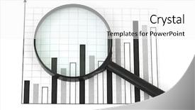  Presentation with detective magnifying glass - Presentation enhanced with magnifying glass and diagram isolated background and a white colored foreground