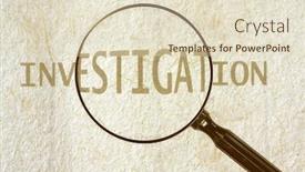  Presentation with aged paper - Colorful PPT theme enhanced with investigatori - magnifying glass highlighting the word backdrop and a soft green colored foreground