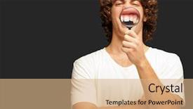  Presentation with black women and teen girls - Theme having magnifying glass house - man examining his teeth background and a  colored foreground