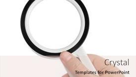  Presentation with magnifying glass - Amazing presentation theme having magnifying-glass-in-hand-isolated backdrop and a lemonade colored foreground