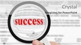  Presentation with magnifying glass - Amazing presentation design having magnifying-glass-in-hand backdrop and a white colored foreground