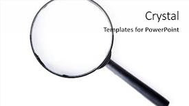  Presentation with detective magnifying glass - Audience pleasing PPT theme consisting of snack - size of portion in cafe backdrop and a lemonade colored foreground