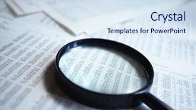  Presentation with detective magnifying glass - Slide set enhanced with magnifying glass on the document background and a sky blue colored foreground