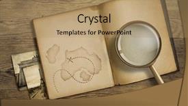  Presentation with travel diary - Amazing presentation design having magnifying glass or loupe backdrop and a coral colored foreground