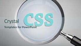  Presentation with css - Audience pleasing theme consisting of magnifying glass showing css word backdrop and a  colored foreground