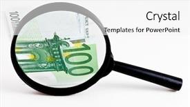  Presentation with bonus - Beautiful theme featuring magnifying glass with money backdrop and a white colored foreground