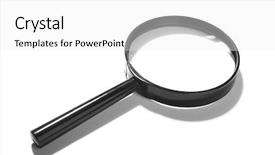  Presentation with magnifying glass - Amazing slide set having magnifying-glass backdrop and a white colored foreground