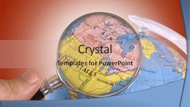  Presentation with search - Audience pleasing presentation consisting of magnifying glasses - search holiday place backdrop and a coral colored foreground