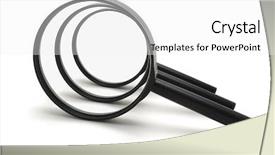  Presentation with detective magnifying glass - Audience pleasing PPT layouts consisting of magnifying glasses in a row backdrop and a white colored foreground