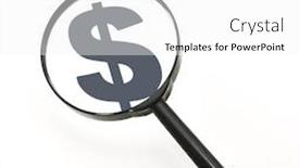  Presentation with money - Slide set featuring magnifying-money-symbol-money-concept background and a white colored foreground