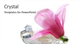  Presentation with magnolia - Colorful presentation enhanced with magnolia and diamond ring backdrop and a white colored foreground