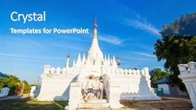  Presentation with birthday aprty for small kids - Colorful presentation theme enhanced with maha aung mye bonzan monastery backdrop and a teal colored foreground