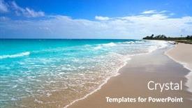  Presentation with maya - Beautiful PPT layouts featuring mahahual-caribbean-beach-in-costa backdrop and a coral colored foreground