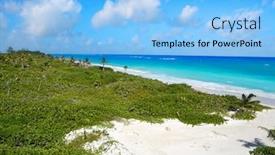  Presentation with maya - Cool new slides with mahahual-caribbean-beach-in-costa backdrop and a light blue colored foreground