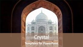  Presentation with taj mahal - Presentation design enhanced with oil industry - steel pipelines valves and ladder background and a light gray colored foreground.