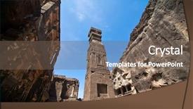  Presentation with caves - PPT layouts with maharashtra - ellora caves background and a violet colored foreground