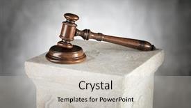  Presentation with sound - Presentation with mahogany-gavel-and-sound-block background and a light gray colored foreground