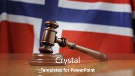  Presentation with gavel - Slide deck consisting of mahogany-wooden-gavel-on-glossy background and a tawny brown colored foreground