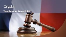  Presentation with france flag - Amazing theme having mahogany-wooden-gavel-on-glossy backdrop and a ocean colored foreground