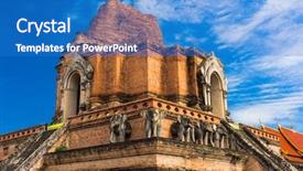  Presentation with chiang mai - Colorful theme enhanced with mai thailand at wat chedi backdrop and a  colored foreground