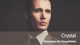  Presentation with grey - Presentation theme with maifa - handsome man in grey suit background and a gray colored foreground