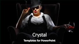  Presentation with cigar - Beautiful slide deck featuring maifa - mafiosi woman with cigar backdrop and a black colored foreground
