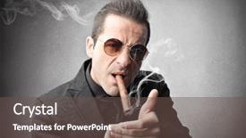  Presentation with smoking - Amazing PPT theme having maifa - smoking boss backdrop and a tawny brown colored foreground