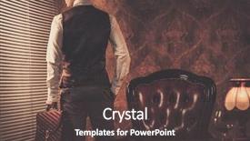  Presentation with well - Colorful presentation theme enhanced with maifa - well-dressed man with a briefcase backdrop and a dark gray colored foreground