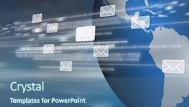  Presentation with code - PPT theme having mail - messages and binary code moving background and a ocean colored foreground
