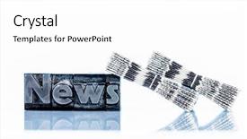  Presentation with newsletters - Colorful presentation enhanced with mail article - word news written with lead backdrop and a  colored foreground