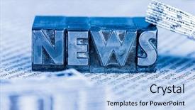  Presentation with newsletters - Theme with mail article - word news written with lead background and a light blue colored foreground