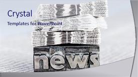  Presentation with newsletters - Beautiful PPT layouts featuring mail article - word news written with lead backdrop and a sky blue colored foreground