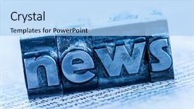  Presentation with newsletters - Amazing presentation theme having mail article - word news written with lead backdrop and a light blue colored foreground