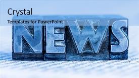  Presentation with newsletters - Presentation theme having mail article - word news written with lead background and a light blue colored foreground