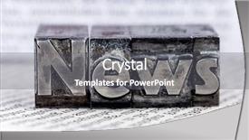  Presentation with newsletters - Presentation design having mail article - word news written with lead background and a gray colored foreground