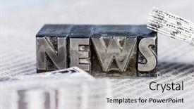  Presentation with newsletters - Beautiful presentation featuring mail article - word news written with lead backdrop and a light gray colored foreground